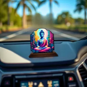 Car Dashboard/Table Top Serene Buddha Wooden Rectangle Photo Stand 3x4 Inches, Compact & Stylish Spiritual Display For Car, Home & Office (Pack Of 1) (F22426) Car Dashboard/Table Top Serene Buddha Wooden Rectangle Photo Stand 3x4 Inches, Compact & Stylish Spiritual Display For Car, Home & Office (Pack Of 1) (F22426)