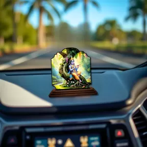 Car Dashboard/Table Top Lord Krishna Wooden Rectangle Photo Stand 3x4 Inches, Compact & Stylish Spiritual Display For Car, Home & Office (Pack Of 1) (F22443) Car Dashboard/Table Top Lord Krishna Wooden Rectangle Photo Stand 3x4 Inches, Compact & Stylish Spiritual Display For Car, Home & Office (Pack Of 1) (F22443)