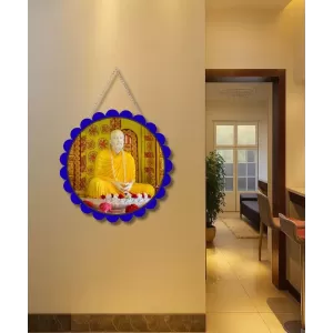 Ramakrishna Paramahamsa Wall Hanging Photo Frame | 8 Inch Round Floral Design With Golden Hanging Chain | Decorative Religious Wall Decor For Home, Office, Temple & Pooja Room (F21733) Ramakrishna Paramahamsa Wall Hanging Photo Frame | 8 Inch Round Floral Design With Golden Hanging Chain | Decorative Religious Wall Decor For Home, Office, Temple & Pooja Room (F21733)