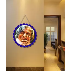 Apj Abdul Kalam Wall Hanging Photo Frame | 8 Inch Round Floral Design With Golden Hanging Chain | Decorative Religious Wall Decor For Home, Office, Temple & Pooja Room (F21750) Apj Abdul Kalam Wall Hanging Photo Frame | 8 Inch Round Floral Design With Golden Hanging Chain | Decorative Religious Wall Decor For Home, Office, Temple & Pooja Room (F21750)