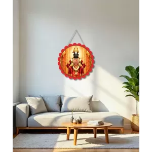 Lord Vitthal Wall Hanging Photo Frame | 8 Inch Round Floral Design With Golden Hanging Chain | Decorative Religious Wall Decor For Home, Office, Temple & Pooja Room (F21848) Lord Vitthal Wall Hanging Photo Frame | 8 Inch Round Floral Design With Golden Hanging Chain | Decorative Religious Wall Decor For Home, Office, Temple & Pooja Room (F21848)