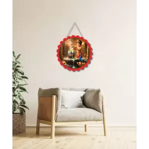 Lord Murugan And Shiva Wall Hanging Photo Frame | 8 Inch Round Floral Design With Golden Hanging Chain | Decorative Religious Wall Decor For Home, Office, Temple & Pooja Room (F21987) Lord Murugan And Shiva Wall Hanging Photo Frame | 8 Inch Round Floral Design With Golden Hanging Chain | Decorative Religious Wall Decor For Home, Office, Temple & Pooja Room (F21987)