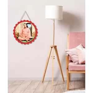 Paramahamsa Yoganananda Wall Hanging Photo Frame | 8 Inch Round Floral Design With Golden Hanging Chain | Decorative Religious Wall Decor For Home, Office, Temple & Pooja Room (F22074) Paramahamsa Yoganananda Wall Hanging Photo Frame | 8 Inch Round Floral Design With Golden Hanging Chain | Decorative Religious Wall Decor For Home, Office, Temple & Pooja Room (F22074)
