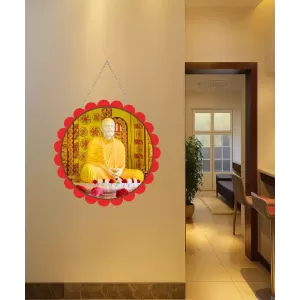 Ramakrishna Paramahamsa Wall Hanging Photo Frame | 8 Inch Round Floral Design With Golden Hanging Chain | Decorative Religious Wall Decor For Home, Office, Temple & Pooja Room (F22738) Ramakrishna Paramahamsa Wall Hanging Photo Frame | 8 Inch Round Floral Design With Golden Hanging Chain | Decorative Religious Wall Decor For Home, Office, Temple & Pooja Room (F22738)