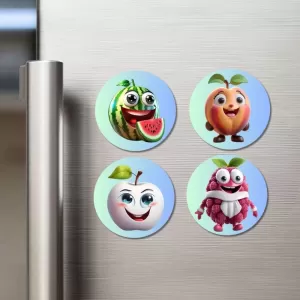 Pear, Brinjal, Onion, Lettuce Fridge Magnets – 4 Piece Set | 3 Inch Round Wall Fridge Decor (F23334) Pear, Brinjal, Onion, Lettuce Fridge Magnets – 4 Piece Set | 3 Inch Round Wall Fridge Decor (F23334)