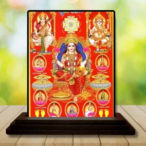 Car Dashboard Lord Ganesha Wooden Photo Stand  3x4 Inches, Compact & Stylish Spiritual Display For Car, Home & Office (Pack Of 1) (F48658)