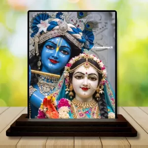 Car Dashboard Radha Krishna Wooden Photo Stand 3x4 Inches, Compact & Stylish Spiritual Display For Car, Home & Office (Pack Of 1) (F48659) Car Dashboard Radha Krishna Wooden Photo Stand 3x4 Inches, Compact & Stylish Spiritual Display For Car, Home & Office (Pack Of 1) (F48659)