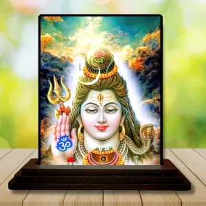 Car Dashboard Shiva Wooden Photo Stand 3x4 Inches, Compact & Stylish Spiritual Display For Car, Home & Office (Pack Of 1) (F48660) Car Dashboard Shiva Wooden Photo Stand 3x4 Inches, Compact & Stylish Spiritual Display For Car, Home & Office (Pack Of 1) (F48660)