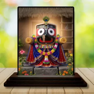 Car Dashboard Lord Jagannatha Wooden Photo Stand 3x4 Inches, Compact & Stylish Spiritual Display For Car, Home & Office (Pack Of 1) (F48669) Car Dashboard Lord Jagannatha Wooden Photo Stand 3x4 Inches, Compact & Stylish Spiritual Display For Car, Home & Office (Pack Of 1) (F48669)