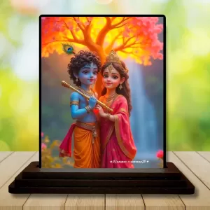 Car Dashboard Radha Krishna Wooden Photo Stand 3x4 Inches, Compact & Stylish Spiritual Display For Car, Home & Office (Pack Of 1) (F48673) Car Dashboard Radha Krishna Wooden Photo Stand 3x4 Inches, Compact & Stylish Spiritual Display For Car, Home & Office (Pack Of 1) (F48673)