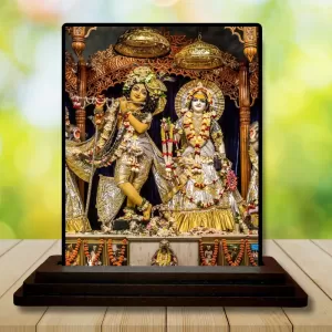 Car Dashboard Shree Krishna And Shree Radha Wooden Photo Stand 3x4 Inches, Compact & Stylish Spiritual Display For Car, Home & Office (Pack Of 1) (F48679) Car Dashboard Shree Krishna And Shree Radha Wooden Photo Stand 3x4 Inches, Compact & Stylish Spiritual Display For Car, Home & Office (Pack Of 1) (F48679)