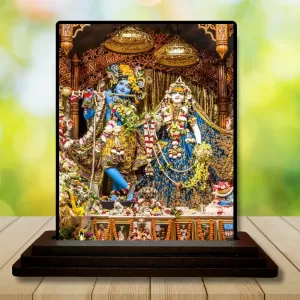 Car Dashboard Radha Shree Krishna Wooden Photo Stand 3x4 Inches, Compact & Stylish Spiritual Display For Car, Home & Office (Pack Of 1) (F48680) Car Dashboard Radha Shree Krishna Wooden Photo Stand 3x4 Inches, Compact & Stylish Spiritual Display For Car, Home & Office (Pack Of 1) (F48680)