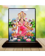 Car Dashboard Manasa Devi Wooden Photo Stand  3x4 Inches, Compact & Stylish Spiritual Display For Car, Home & Office (Pack Of 1) (F48686)