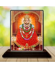 Car Dashboard Hanuman Wooden Photo Stand  3x4 Inches, Compact & Stylish Spiritual Display For Car, Home & Office (Pack Of 1) (F48688)