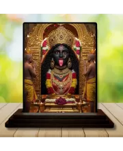Car Dashboard Kali Wooden Photo Stand  3x4 Inches, Compact & Stylish Spiritual Display For Car, Home & Office (Pack Of 1) (F48693)