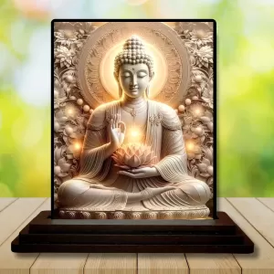 Car Dashboard Gautama Buddha Wooden Photo Stand 3x4 Inches, Compact & Stylish Spiritual Display For Car, Home & Office (Pack Of 1) (F48695) Car Dashboard Gautama Buddha Wooden Photo Stand 3x4 Inches, Compact & Stylish Spiritual Display For Car, Home & Office (Pack Of 1) (F48695)