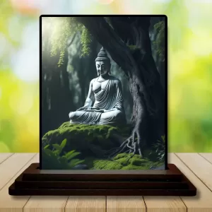 Car Dashboard Gautama Buddha Wooden Photo Stand 3x4 Inches, Compact & Stylish Spiritual Display For Car, Home & Office (Pack Of 1) (F48696) Car Dashboard Gautama Buddha Wooden Photo Stand 3x4 Inches, Compact & Stylish Spiritual Display For Car, Home & Office (Pack Of 1) (F48696)