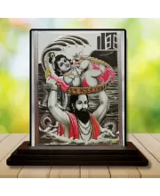 Car Dashboard Vasudeva And Shree Krishna Wooden Photo Stand  3x4 Inches, Compact & Stylish Spiritual Display For Car, Home & Office (Pack Of 1) (F48700)