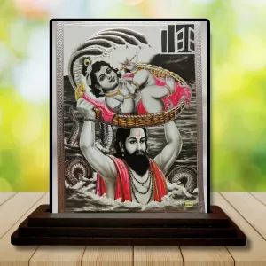 Car Dashboard Vasudeva And Shree Krishna Wooden Photo Stand 3x4 Inches, Compact & Stylish Spiritual Display For Car, Home & Office (Pack Of 1) (F48700) Car Dashboard Vasudeva And Shree Krishna Wooden Photo Stand 3x4 Inches, Compact & Stylish Spiritual Display For Car, Home & Office (Pack Of 1) (F48700)