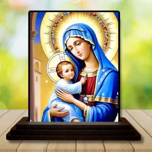 Car Dashboard Mary And Jesus Wooden Photo Stand 3x4 Inches, Compact & Stylish Spiritual Display For Car, Home & Office (Pack Of 1) (F48703) Car Dashboard Mary And Jesus Wooden Photo Stand 3x4 Inches, Compact & Stylish Spiritual Display For Car, Home & Office (Pack Of 1) (F48703)