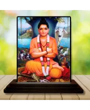 Car Dashboard Lord Murugan Wooden Photo Stand  3x4 Inches, Compact & Stylish Spiritual Display For Car, Home & Office (Pack Of 1) (F48710)
