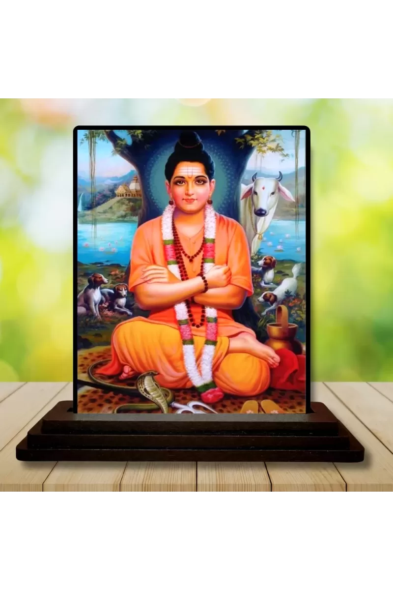 Car Dashboard Lord Murugan Wooden Photo Stand  3x4 Inches, Compact & Stylish Spiritual Display For Car, Home & Office (Pack Of 1) (F48710)