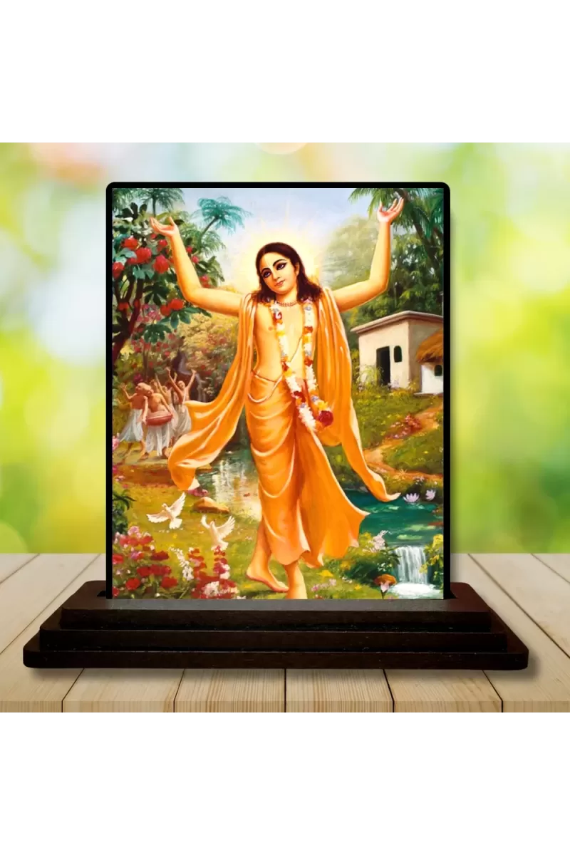 Car Dashboard Shree Krishna Wooden Photo Stand  3x4 Inches, Compact & Stylish Spiritual Display For Car, Home & Office (Pack Of 1) (F48712)