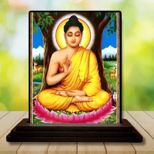 Car Dashboard Gautama Buddha Wooden Photo Stand 3x4 Inches, Compact & Stylish Spiritual Display For Car, Home & Office (Pack Of 1) (F48716) Car Dashboard Gautama Buddha Wooden Photo Stand 3x4 Inches, Compact & Stylish Spiritual Display For Car, Home & Office (Pack Of 1) (F48716)