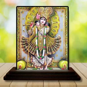 Car Dashboard Shree Krishna Wooden Photo Stand 3x4 Inches, Compact & Stylish Spiritual Display For Car, Home & Office (Pack Of 1) (F48720) Car Dashboard Shree Krishna Wooden Photo Stand 3x4 Inches, Compact & Stylish Spiritual Display For Car, Home & Office (Pack Of 1) (F48720)