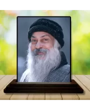 Car Dashboard Osho Wooden Photo Stand  3x4 Inches, Compact & Stylish Spiritual Display For Car, Home & Office (Pack Of 1) (F48721)