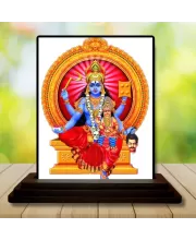 Car Dashboard Goddess Kali Wooden Photo Stand  3x4 Inches, Compact & Stylish Spiritual Display For Car, Home & Office (Pack Of 1) (F48722)