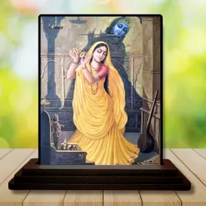 Car Dashboard Shree Radha Wooden Photo Stand 3x4 Inches, Compact & Stylish Spiritual Display For Car, Home & Office (Pack Of 1) (F48731) Car Dashboard Shree Radha Wooden Photo Stand 3x4 Inches, Compact & Stylish Spiritual Display For Car, Home & Office (Pack Of 1) (F48731)
