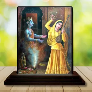 Car Dashboard Radha And Shree Krishna Wooden Photo Stand 3x4 Inches, Compact & Stylish Spiritual Display For Car, Home & Office (Pack Of 1) (F48733) Car Dashboard Radha And Shree Krishna Wooden Photo Stand 3x4 Inches, Compact & Stylish Spiritual Display For Car, Home & Office (Pack Of 1) (F48733)