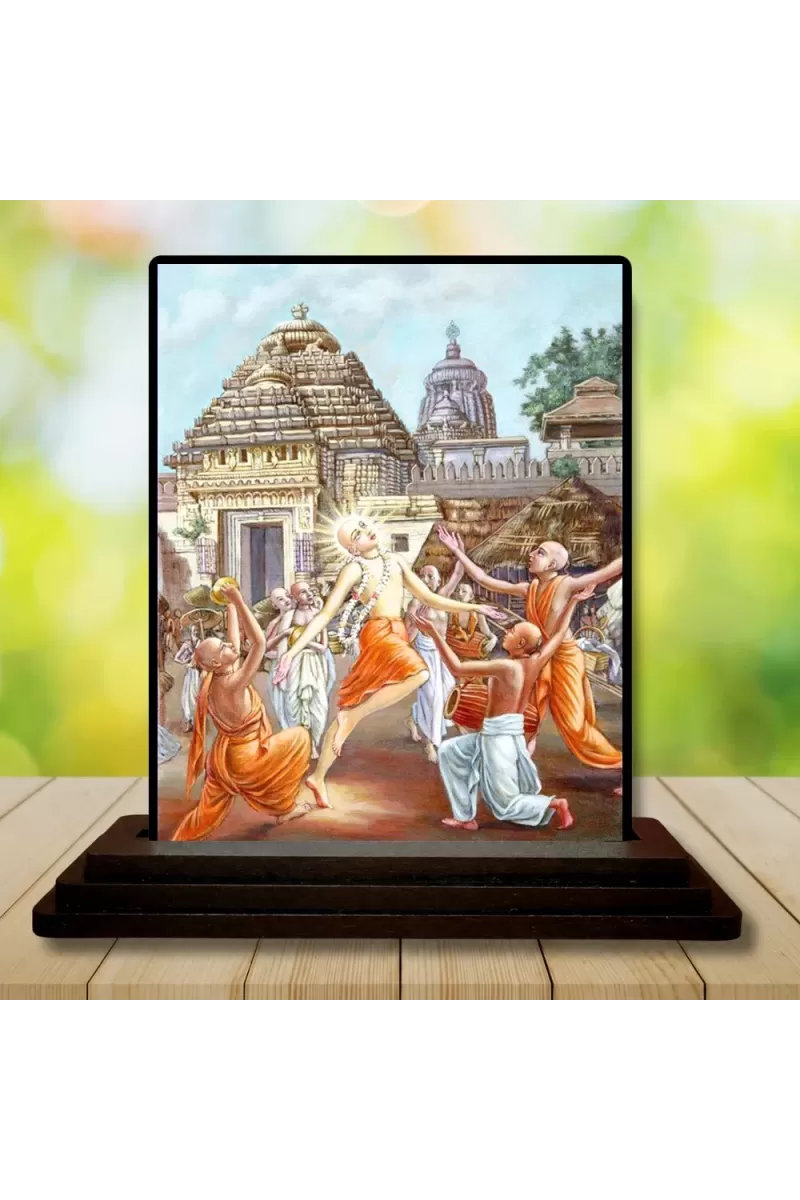 Car Dashboard Lord Shree Krishna Wooden Photo Stand  3x4 Inches, Compact & Stylish Spiritual Display For Car, Home & Office (Pack Of 1) (F48736)
