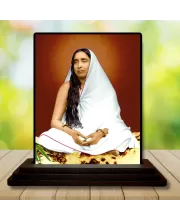 Car Dashboard Maa Sarada Wooden Photo Stand  3x4 Inches, Compact & Stylish Spiritual Display For Car, Home & Office (Pack Of 1) (F48743)