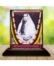 Car Dashboard Sarada Devi Wooden Photo Stand  3x4 Inches, Compact & Stylish Spiritual Display For Car, Home & Office (Pack Of 1) (F48747)