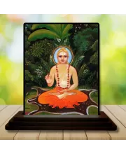 Car Dashboard Swami Vivekananda Wooden Photo Stand  3x4 Inches, Compact & Stylish Spiritual Display For Car, Home & Office (Pack Of 1) (F48754)