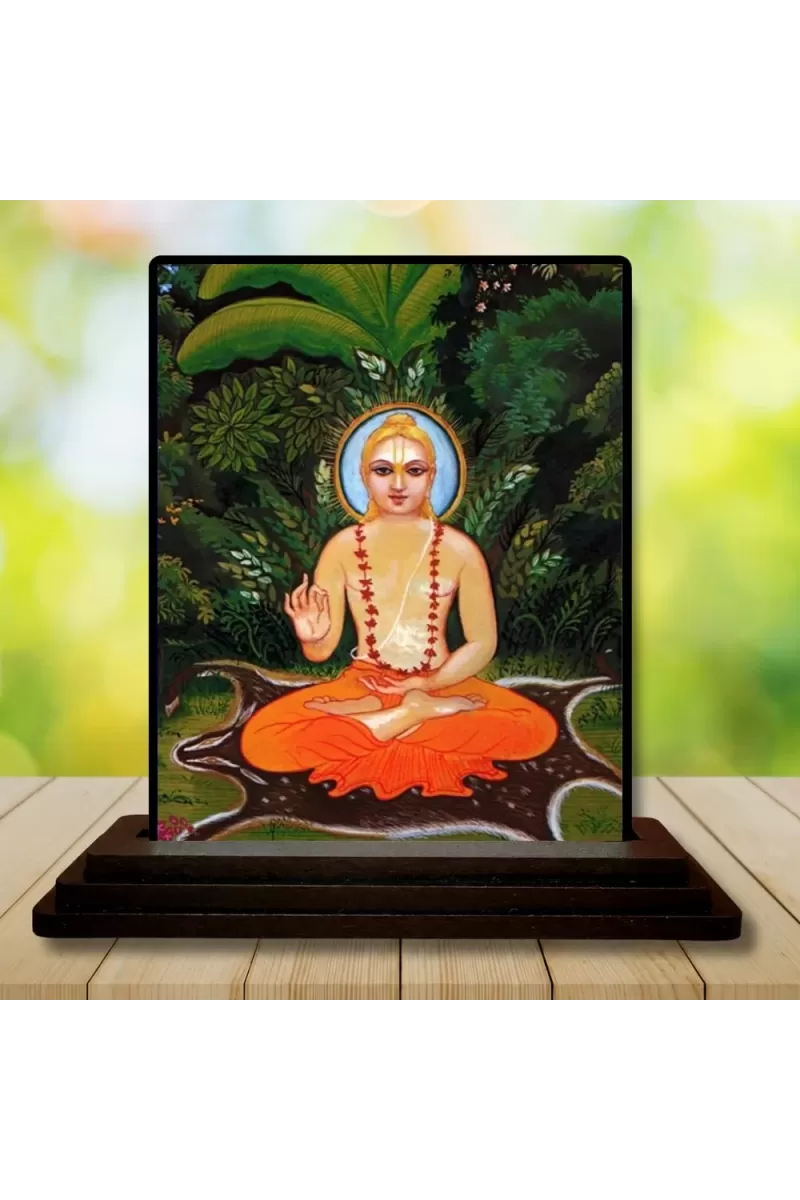 Car Dashboard Swami Vivekananda Wooden Photo Stand  3x4 Inches, Compact & Stylish Spiritual Display For Car, Home & Office (Pack Of 1) (F48754)