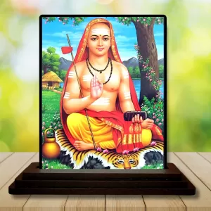 Car Dashboard Adi Shankaracharya Wooden Photo Stand 3x4 Inches, Compact & Stylish Spiritual Display For Car, Home & Office (Pack Of 1) (F48762) Car Dashboard Adi Shankaracharya Wooden Photo Stand 3x4 Inches, Compact & Stylish Spiritual Display For Car, Home & Office (Pack Of 1) (F48762)