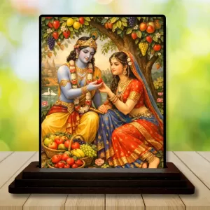Car Dashboard Shree Krishna And Shree Radha Wooden Photo Stand 3x4 Inches, Compact & Stylish Spiritual Display For Car, Home & Office (Pack Of 1) (F48771) Car Dashboard Shree Krishna And Shree Radha Wooden Photo Stand 3x4 Inches, Compact & Stylish Spiritual Display For Car, Home & Office (Pack Of 1) (F48771)