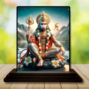 Car Dashboard Hanuman Wooden Photo Stand 3x4 Inches, Compact & Stylish Spiritual Display For Car, Home & Office (Pack Of 1) (F48776) Car Dashboard Hanuman Wooden Photo Stand 3x4 Inches, Compact & Stylish Spiritual Display For Car, Home & Office (Pack Of 1) (F48776)