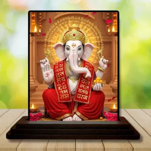 Car Dashboard Lord Ganesha Wooden Photo Stand 3x4 Inches, Compact & Stylish Spiritual Display For Car, Home & Office (Pack Of 1) (F48777) Car Dashboard Lord Ganesha Wooden Photo Stand 3x4 Inches, Compact & Stylish Spiritual Display For Car, Home & Office (Pack Of 1) (F48777)