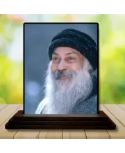 Car Dashboard Osho Wooden Photo Stand  3x4 Inches, Compact & Stylish Spiritual Display For Car, Home & Office (Pack Of 1) (F48783)