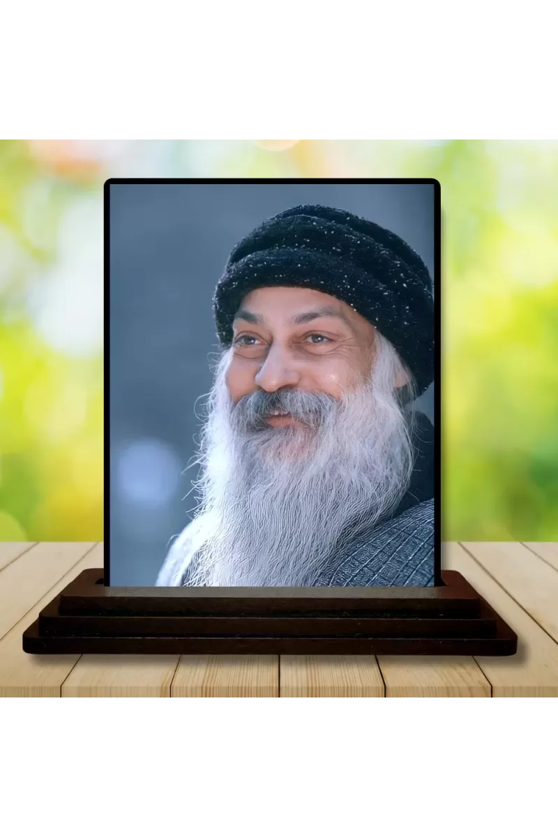 Car Dashboard Osho Wooden Photo Stand  3x4 Inches, Compact & Stylish Spiritual Display For Car, Home & Office (Pack Of 1) (F48783)