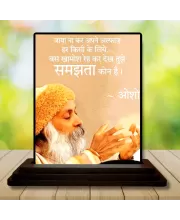 Car Dashboard Osho Wooden Photo Stand  3x4 Inches, Compact & Stylish Spiritual Display For Car, Home & Office (Pack Of 1) (F48787)