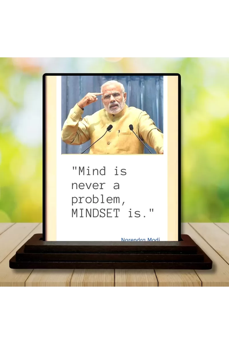 Car Dashboard Narendra Modi Wooden Photo Stand  3x4 Inches, Compact & Stylish Spiritual Display For Car, Home & Office (Pack Of 1) (F48794)