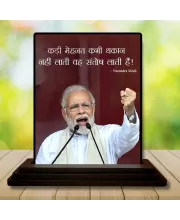 Car Dashboard Narendra Modi Wooden Photo Stand  3x4 Inches, Compact & Stylish Spiritual Display For Car, Home & Office (Pack Of 1) (F48795)
