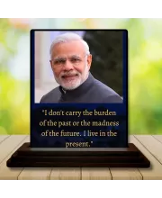 Car Dashboard Narendra Modi Wooden Photo Stand  3x4 Inches, Compact & Stylish Spiritual Display For Car, Home & Office (Pack Of 1) (F48796)