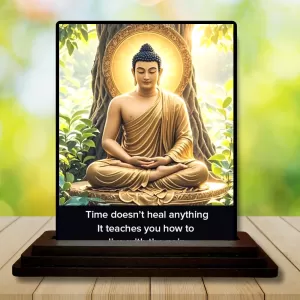 Car Dashboard Gautama Buddha Wooden Photo Stand 3x4 Inches, Compact & Stylish Spiritual Display For Car, Home & Office (Pack Of 1) (F48803) Car Dashboard Gautama Buddha Wooden Photo Stand 3x4 Inches, Compact & Stylish Spiritual Display For Car, Home & Office (Pack Of 1) (F48803)