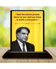Car Dashboard Shree Ratan Tata Wooden Photo Stand  3x4 Inches, Compact & Stylish Spiritual Display For Car, Home & Office (Pack Of 1) (F48839)